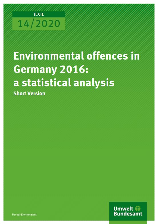 Cover "Environmental offences in Germany 2016"