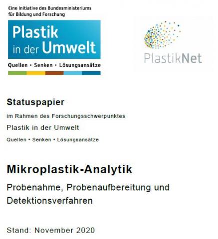 Cover der Publikation Statuspapier Mikroplastik Analytik