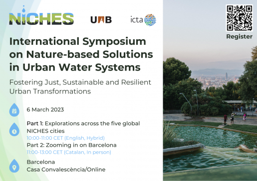 Social Media Card of the Event "NICHES International Symposium on Nature-based Solutions in Urban Water Systems"