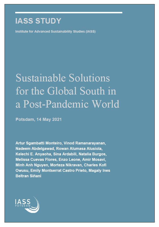 Cover of the IASS study "Sustainable Solutions for the Global South in a Post-Pandemic World"