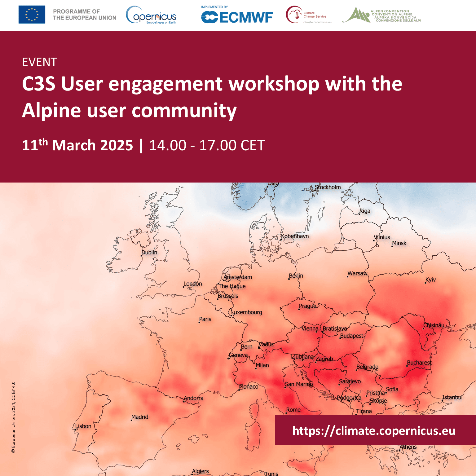 Bild mit dem Titel der Veranstaltung: C3S User Engagement Workshop