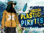 The image is a promotional graphic for 'Plastic Pirates.'